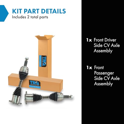 TRQ Front CV Axle Shaft Assembly Set Compatible with 1997-2002 Ford Expedition 1997-2003 F-150 2004 F-150 Heritage 1997-1999 F-250 1998-2002 Lincoln Navigator - Image 2