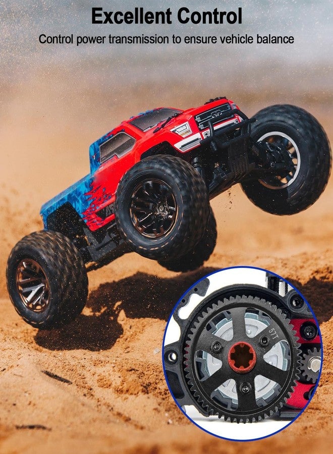 TIKSCIENCE Steel 57T Slipper Clutch 0.8 Pitch Upgrades Part Fit for 1/10 Arrma Granite Senton Vorteks Big Rock 3S Kraton Outcast 4S 1/8 Typhon 3S Replace ARA310948, Metal Slipper Clutch Hop Ups, Red - Image 3