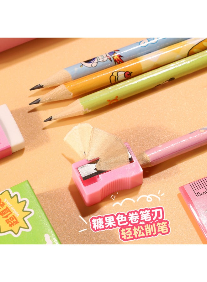 HELPS Creative Cartoon Boxed Five-piece Student Pencil Five-in-one Prize Kindergarten Stationery Graduation Season Gift - Image 3