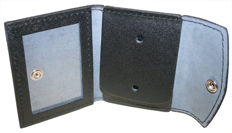 Rothco Leather ID Badge Holder, Black - Image 1