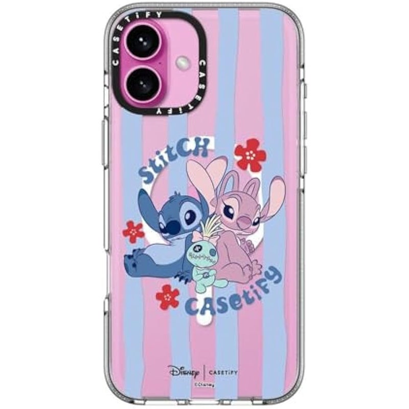 Casetify Clear iPhone 16 Plus Case 【Lilo & Stitch Colab/Not Yellowing / 6.6ft Drop Protection/Compatible with Magsafe】 - Stitch Family - Clear - Image 2