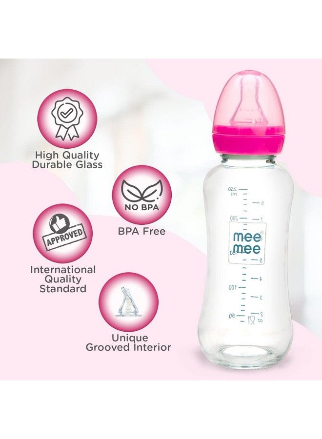 mee mee Premium Baby Feeding Bottle With Ultra Soft Flexible Nipple And Anti Colic Valve For Babies;Kids;Infants (0 2 Years240Mlpink) - Image 3