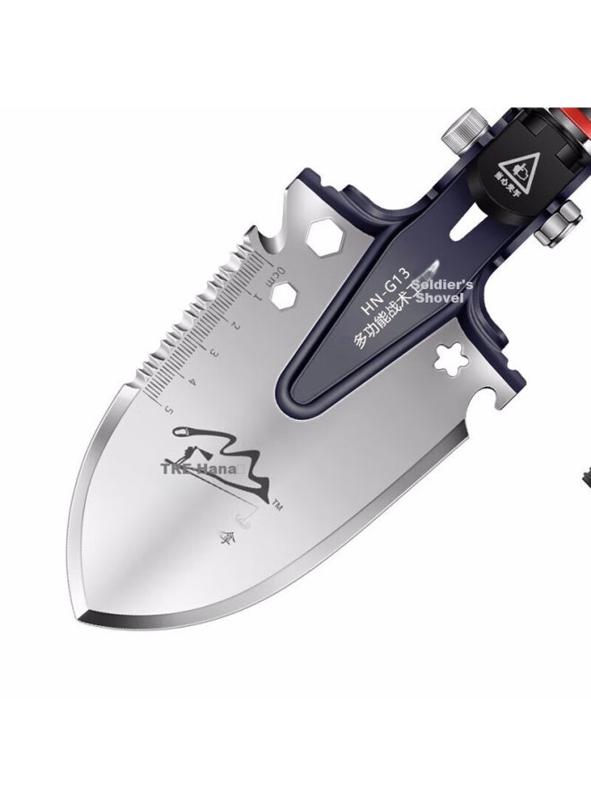 Hannah Hana Hn-g13 Deluxe Mini Folding Shovel Ice Walking Pickaxe Climbing Pole Multi-function Tactical Military Shovel - Image 4