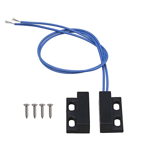 Bstinay AC110-220V Door Window Reed Switch Black Normally Open Magnetic Door Contacts Switch - Image 1
