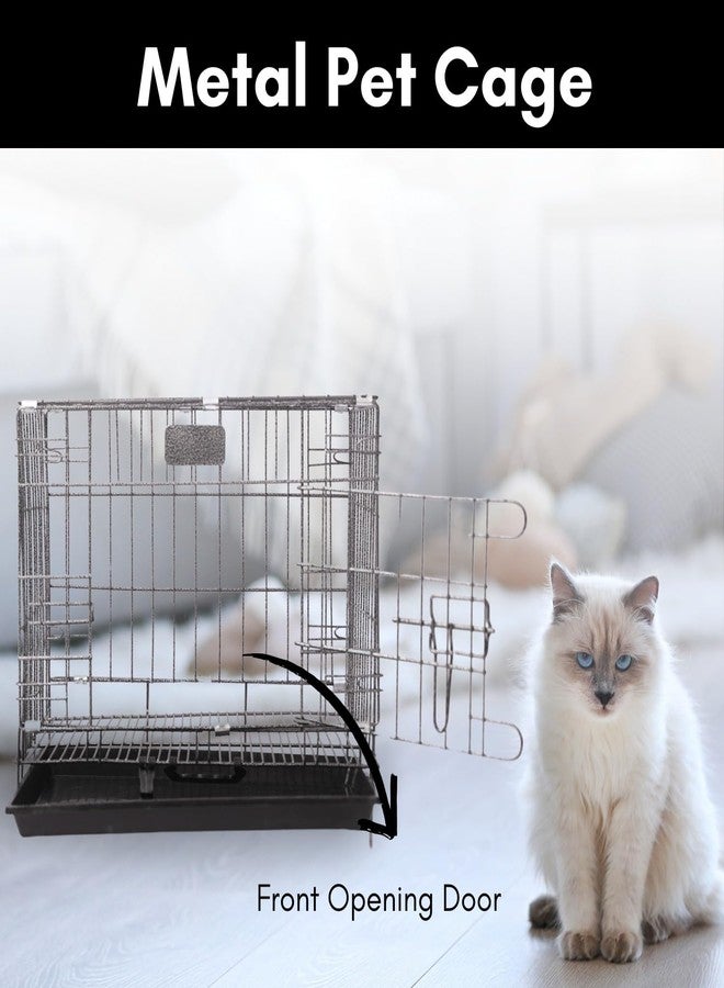 Pups&Pets Dog Cage - Powder Coated, Single Door Folding Metal Cage/Crate/Kennel with Removable Tray and Paw Protector for Dogs, Cats and Rabbits (Black, 18 Inch) - Image 5