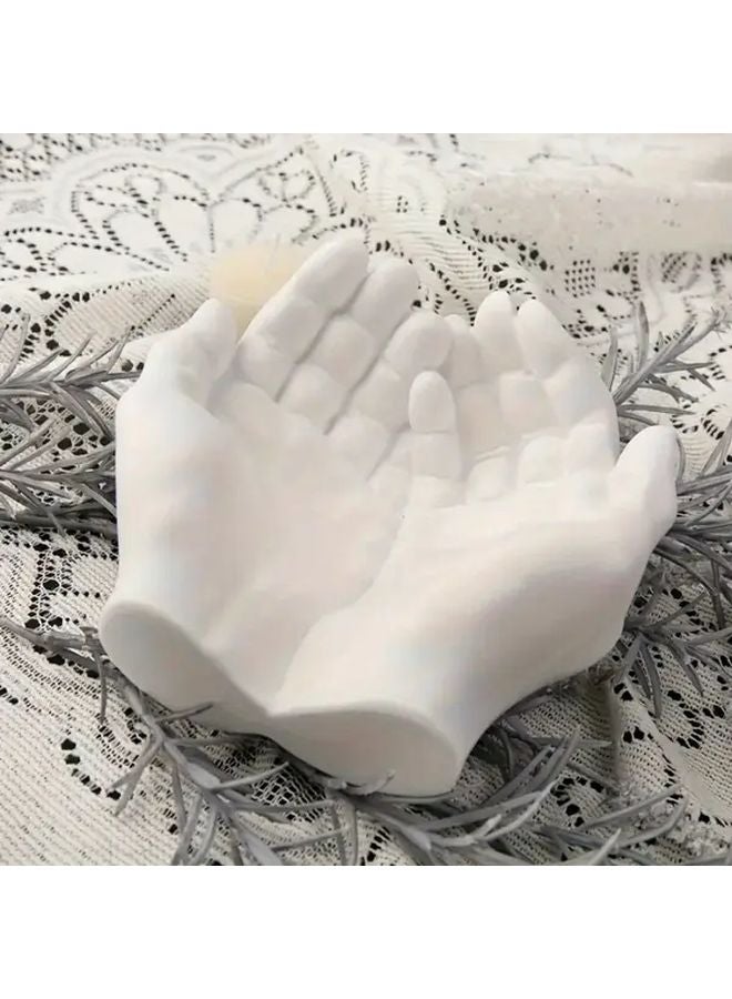 White Resin Hand Shaped Casting Mold For Crafts Home Decor Projects - Image 2