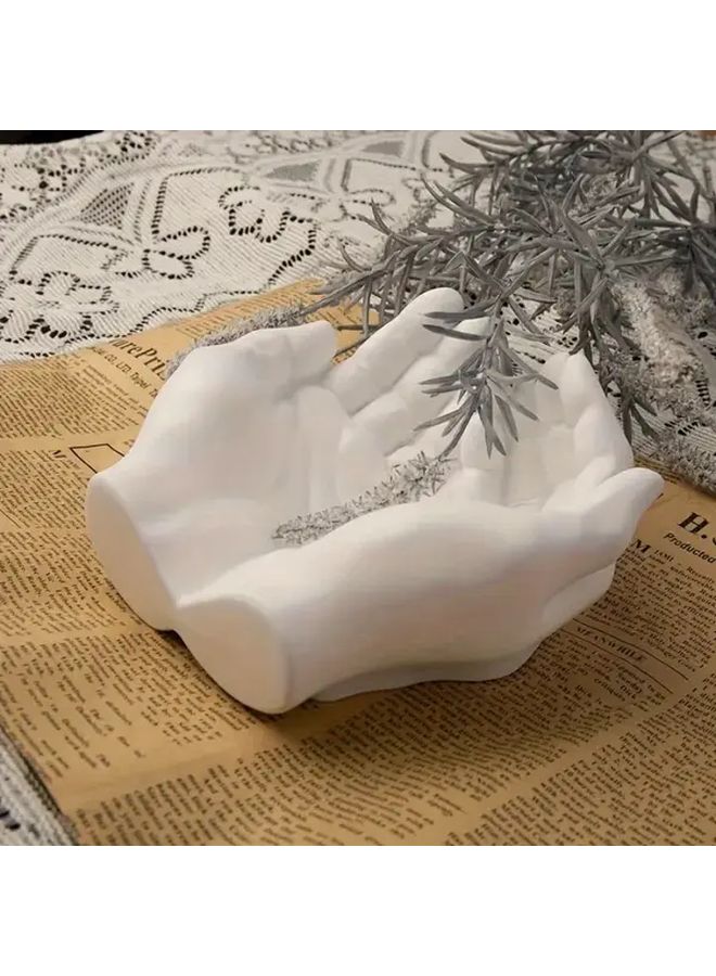 White Resin Hand Shaped Casting Mold For Crafts Home Decor Projects - Image 4