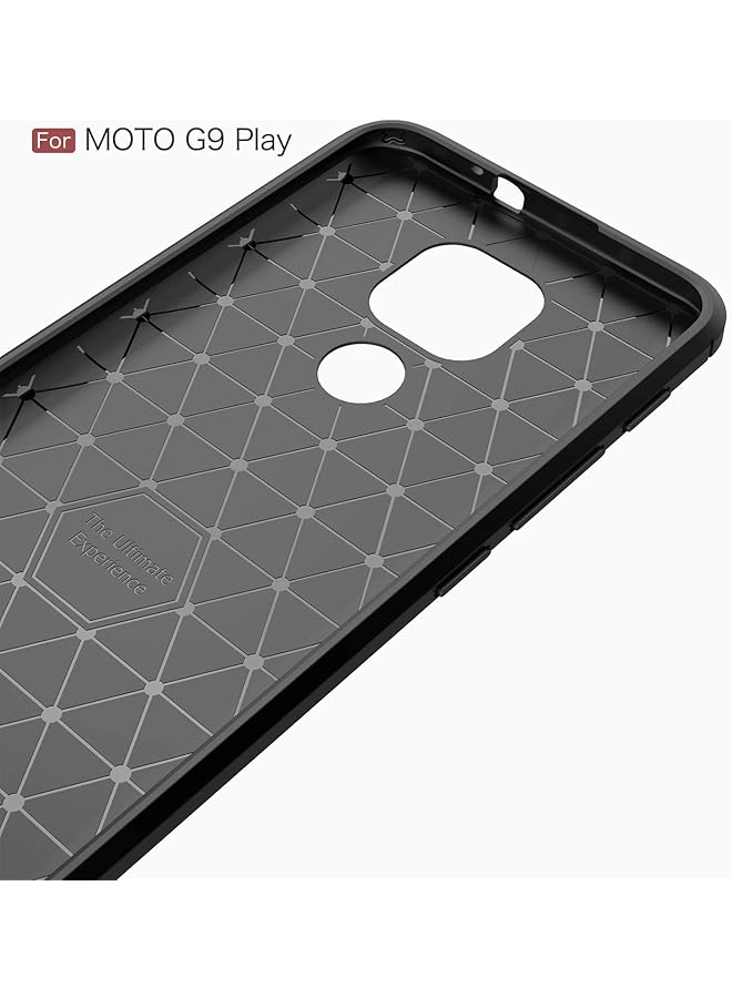 إيروريكس جراب لهاتف Motorola Moto G9 Play مع واقي شاشة 2، جراب أنيق رفيع من ألياف الكربون لهاتف Motorola Moto G9 Play Moto G9 Play أزرق - Image 4