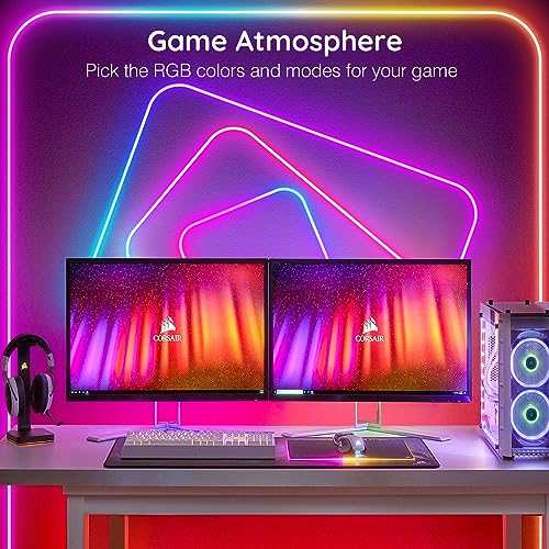 SINLEY Led Neon Rope Lights 100FT,Control with App/Remote,Flexible Led Rope Lights,Multiple Modes,IP68 Outdoor RGB Neon Lights Waterproof,Music Sync Gaming Led Strip Lights for Bedroom Indoor - Image 5