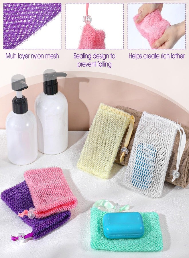 Thrymme 6 Pack Soap Net for Bar Soap, Soaps Mesh Bags & Soaps Saver, Exfoliating Shower Pouch for Bath, 5.5 x 3.5 Inch (6 Colors) - Image 5