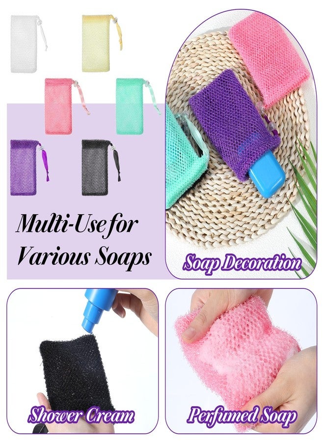 Thrymme 6 Pack Soap Net for Bar Soap, Soaps Mesh Bags & Soaps Saver, Exfoliating Shower Pouch for Bath, 5.5 x 3.5 Inch (6 Colors) - Image 4