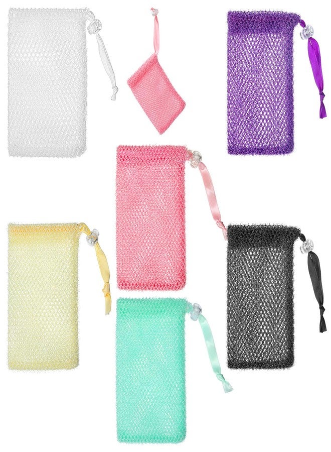 Thrymme 6 Pack Soap Net for Bar Soap, Soaps Mesh Bags & Soaps Saver, Exfoliating Shower Pouch for Bath, 5.5 x 3.5 Inch (6 Colors) - Image 1