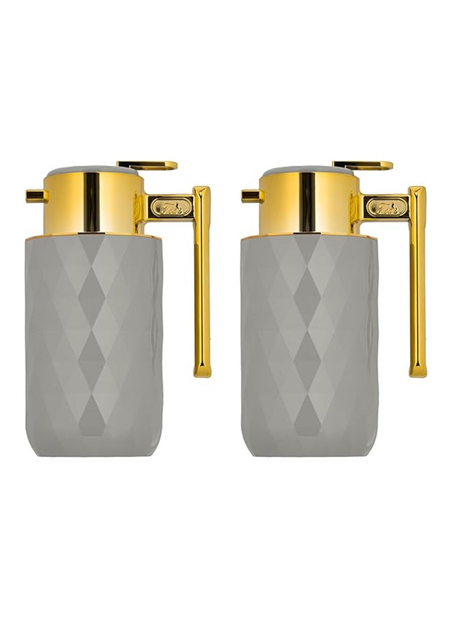 Alsaif Alsaif Yaqut  2- Pieces Coffee And Tea Vacuum Flask , Leak-Proof And Keeps Drinks Hot, 1L/1L, Light Grey  - Image 1