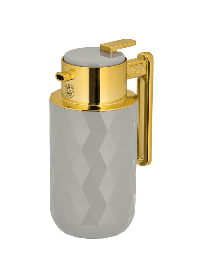 Alsaif Alsaif Yaqut  2- Pieces Coffee And Tea Vacuum Flask , Leak-Proof And Keeps Drinks Hot, 1L/1L, Light Grey  - Image 3