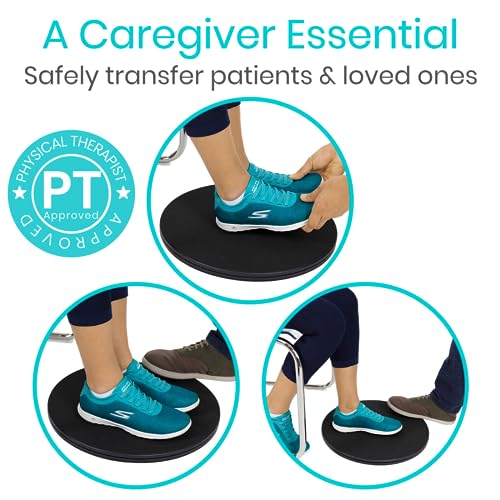 Vive 360° Pivot Disc - Patient Transfer Device for Elderly & Disabled - Swivel Turning Board 360 Degree Rotation - Handicap Senior & Stroke Disability Aid - Rotating Lazy Susan Turning Assist Pad - Image 2
