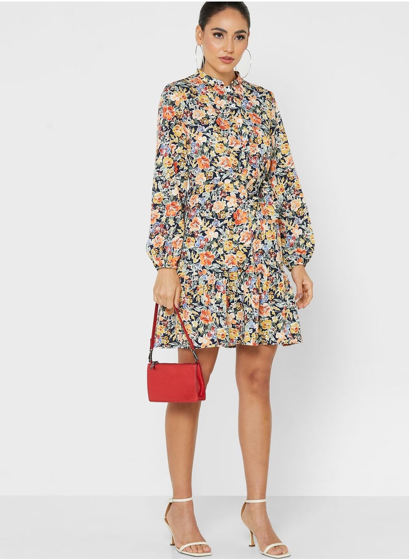 ELLA - Printed Belt Dress - Image 1