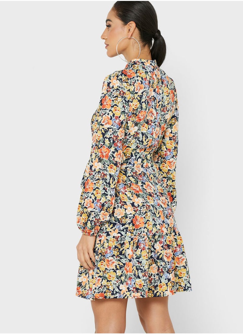 ELLA - Printed Belt Dress - Image 1