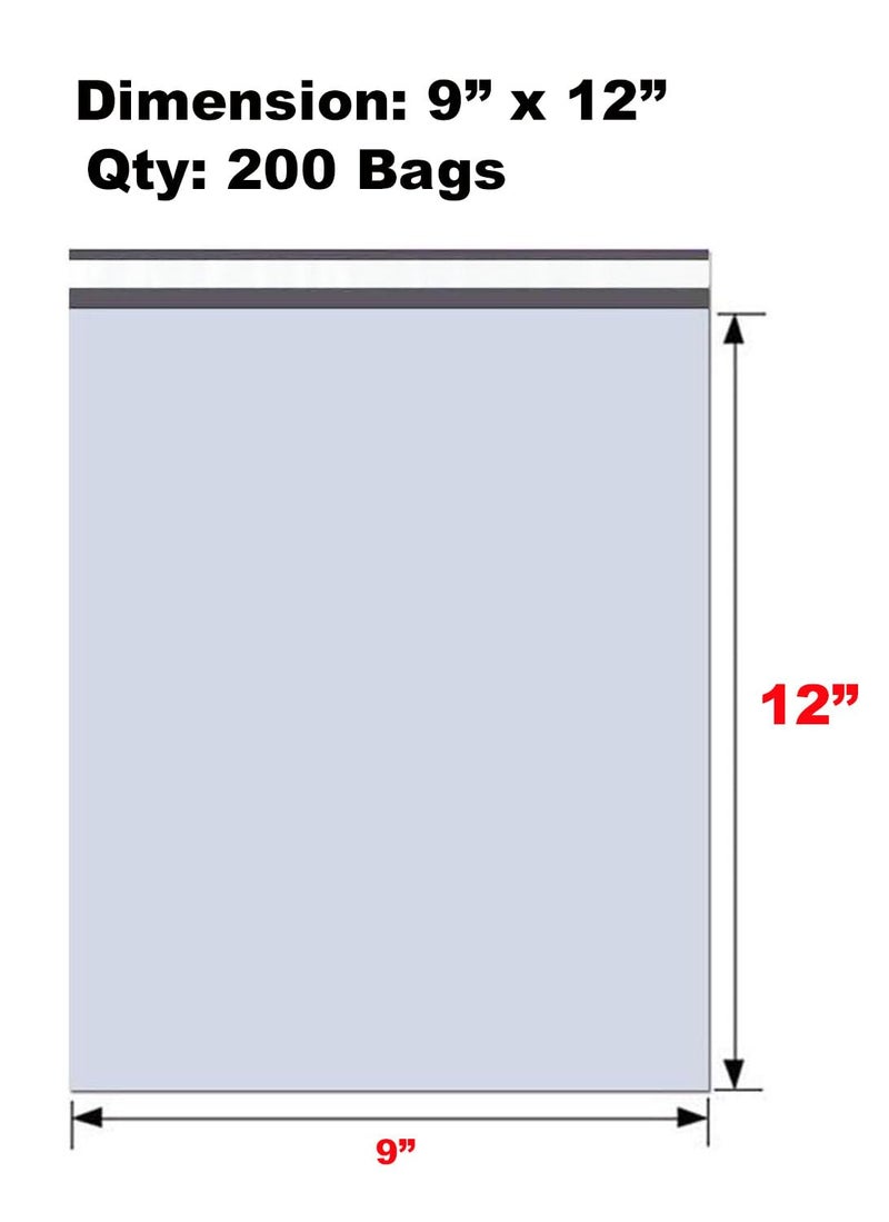 iMBAPrice 200 9x12 White Poly MAILERS ENVELOPES Bags 9 x 12 - Image 2