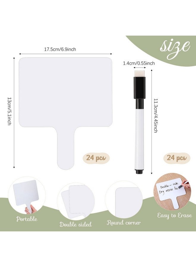Sherr 24 Sets Dry Erase Paddles With Markers Phonemic Awareness Phonics Games Double Sided Handheld Whiteboard For Student Classroom Voting Reading Spelling Sound Games - Image 3
