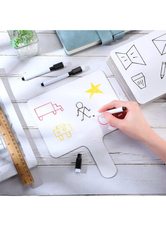 Sherr 24 Sets Dry Erase Paddles With Markers Phonemic Awareness Phonics Games Double Sided Handheld Whiteboard For Student Classroom Voting Reading Spelling Sound Games - Image 4