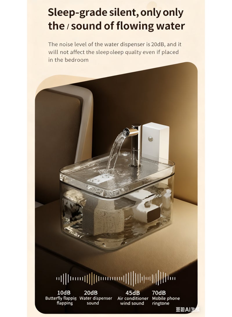 30-Day Battery Life Pet Water Fountain, 1.5L, Auto Shut-Off, Easy Clean - Image 5