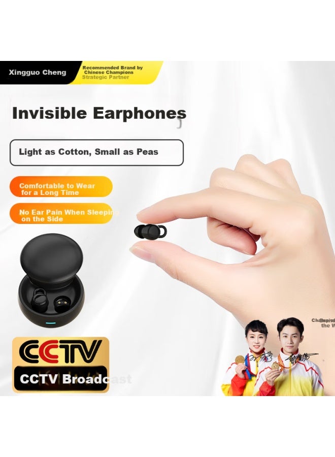 Witgoer Bluetooth Earphones, Small Invisible , Wireless Mini Noise-cancelling In-ear Hidden Earphones For Work, Microphones For Side Sleeping, Comfortable For Sleeping - Image 1