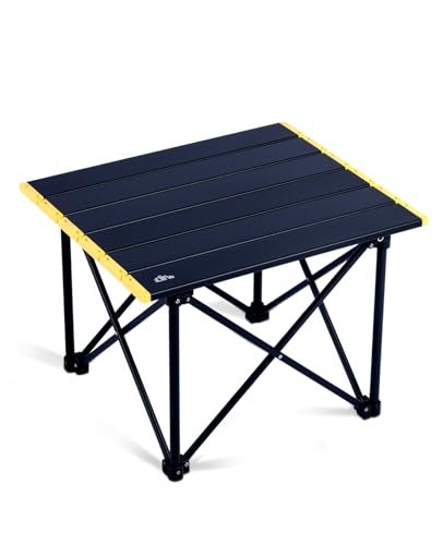 iClimb Ultralight Compact Camping Folding Table with Carry Bag Reinforced Black S - Image 1