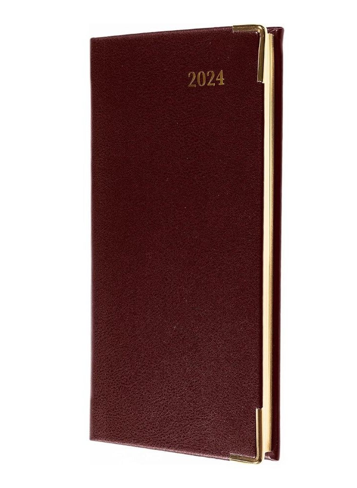 Collins Collins Classic 2024 Diary Slimchart Week to View Business Planner (with Appointments) - Business Planner and Organiser - January to December 2024 Diary - Weekly - Red - CAPV.15-24  - Image 1