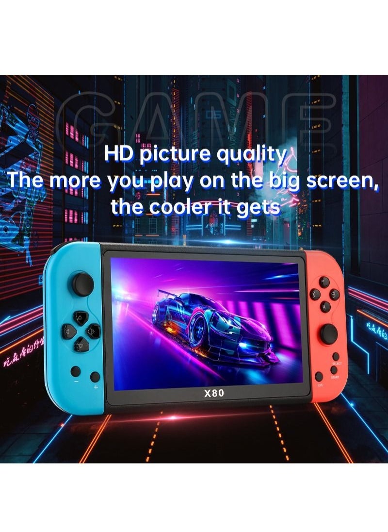 Generic - X80 Portable Game Console, 7-inch HD Display, 16GB+64GB, 10 Arcade Emulators, Versatile Multi-functional Retro Gaming Device - Image 1