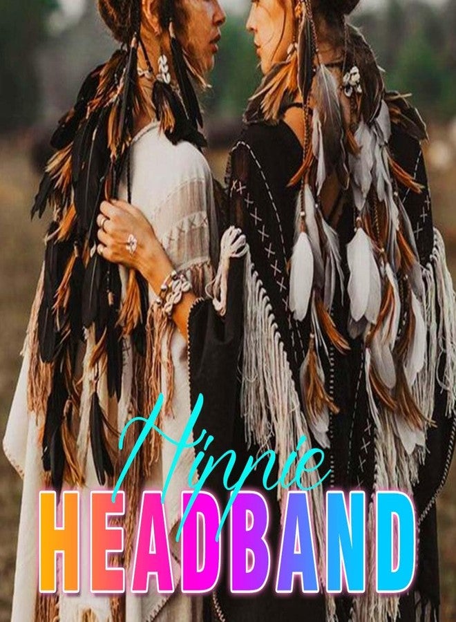 GORTIN Boho Feather Headband Indian Hippie Headpiece Festival Feather Hair Accessories for Women (Brown, Free size) - Image 5