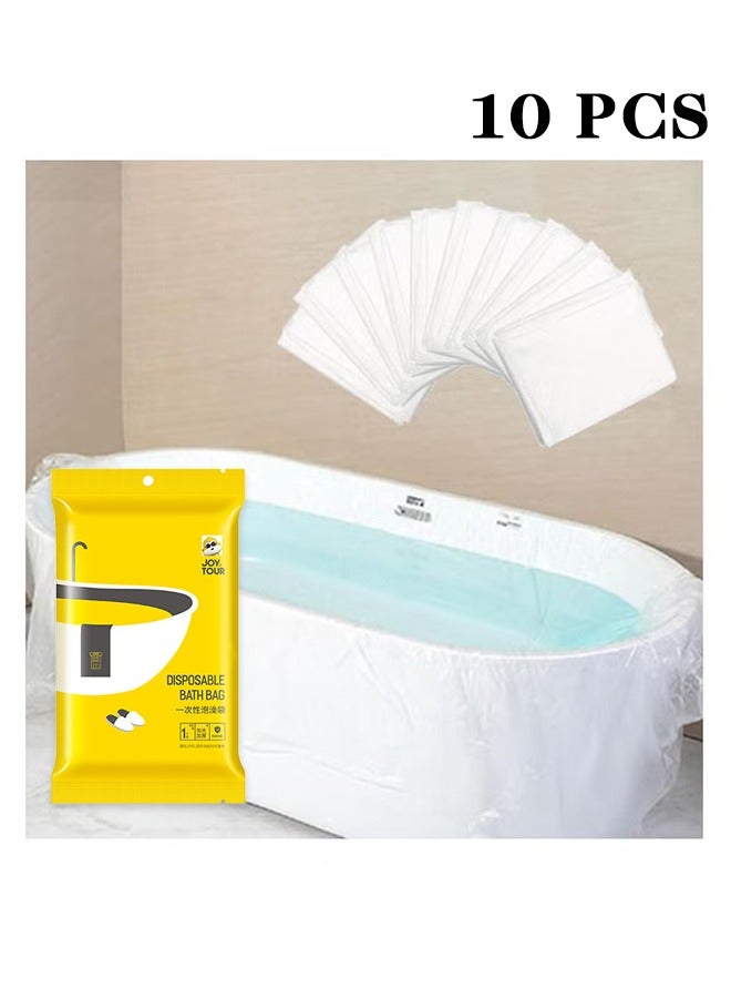 10 PCS Disposable Bathtub Cover Liner for Tub,Plastic Tub Liner Bath Bags for Solon Hotel Travel Bath - Image 1