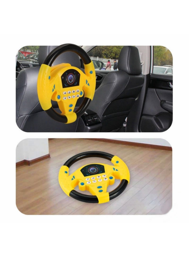 ممون لعبة عجلة قيادة محاكاة للقيادة مع أصوات وأضواء، عجلة قيادة واقعية للأطفال مع شفط 360 درجة قابلة للدوران للأطفال - Image 5