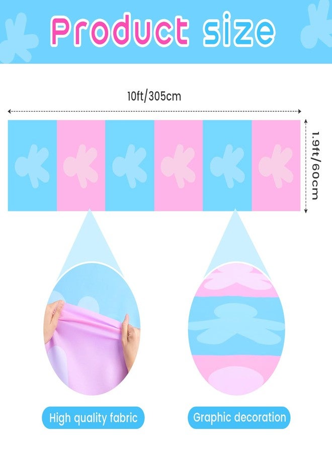 Dunzy 24 x 10 ft Gender Reveal Party Runner Runway Rug Hallway Runner Rug Pink & Blue Baby Shower Carpet for Floor Table Decor Gender Reveal Decorations for Photo Backdrop - Image 2
