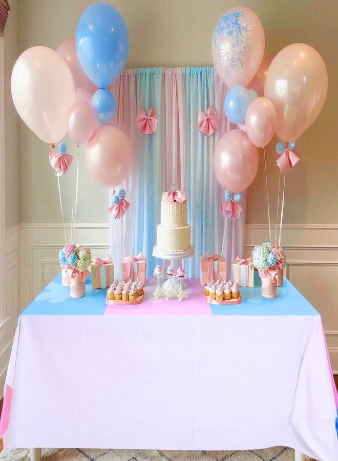 Dunzy 24 x 10 ft Gender Reveal Party Runner Runway Rug Hallway Runner Rug Pink & Blue Baby Shower Carpet for Floor Table Decor Gender Reveal Decorations for Photo Backdrop - Image 3