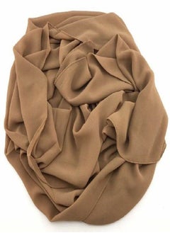 Scarf Chiffon Crepe Solid - Dark Beige - From Fatah
