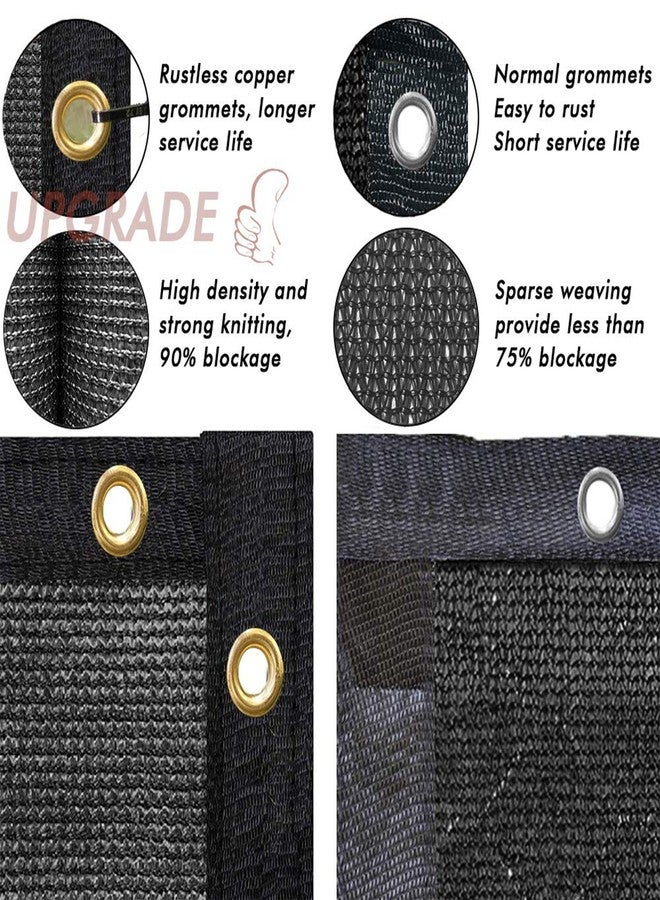 Upgrade Privacy Screen Fence 8' x 50' Commercial Shade Cover with Brass Grommets Heavy Duty Perfect for Outdoor Back Yard,Black, Customizable - Image 4