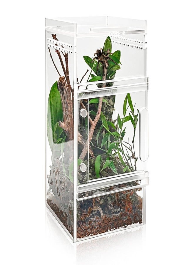 StyEdEk Pre-Assembled Jumping Spider Enclosure 3x3x6 Inch Acrylic Spider Cage Insect Terrarium Bug Enclosure Tarantula Enclosure Reptile Terrarium for Snail, Mantis, Lizard, and Small Reptiles - Image 1