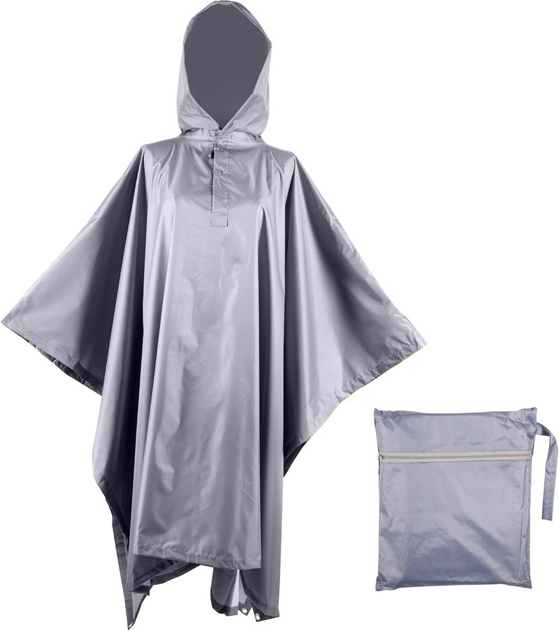 Lingito Heavy Duty Rain Poncho for Backpacking, Waterproof Lightweight for Adults, Military, Emergency, Camping, Men, Women - Image 1