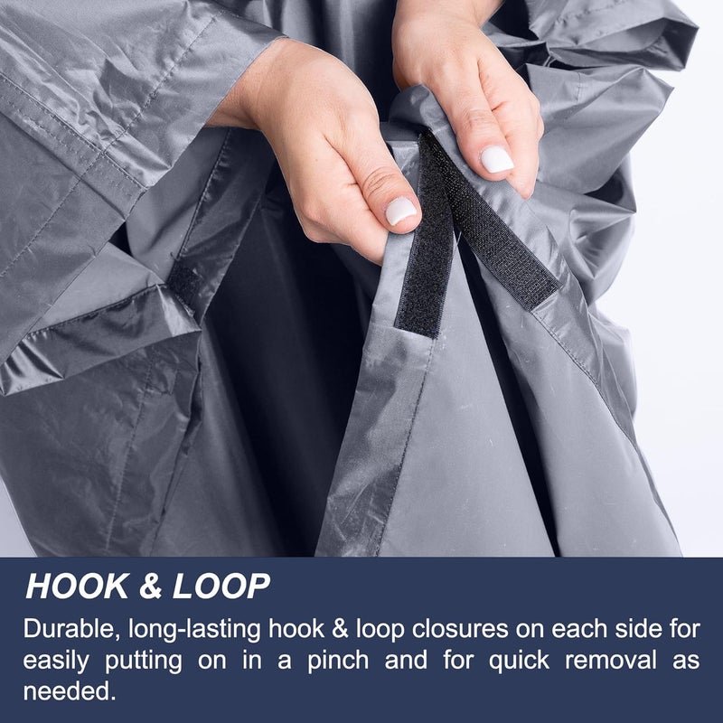 Lingito Heavy Duty Rain Poncho for Backpacking, Waterproof Lightweight for Adults, Military, Emergency, Camping, Men, Women - Image 4
