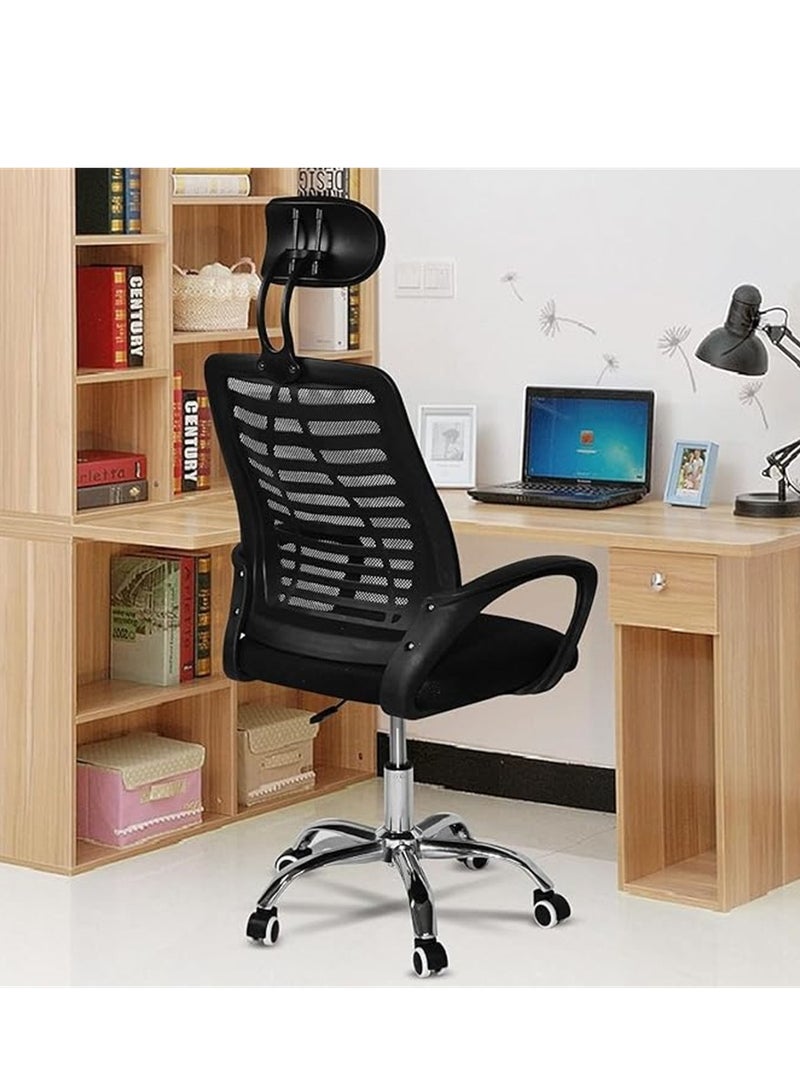 Generic Office Chair, Comfort Ergonomic Height Adjustable Desk Chair with Lumbar Support Backrest&Headrest and Armrests，Black  - Image 2