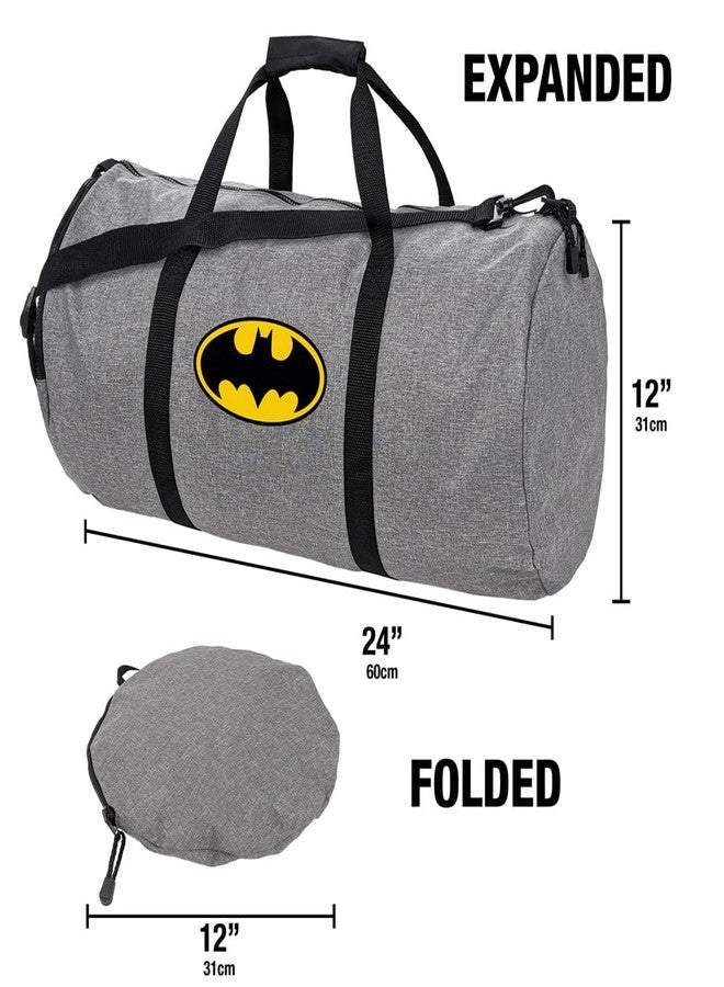 LOGOVISION Batman Classic Bat Shield Logo Lightweight Duffel Bag for Sports and Gym Packable for Travel - Image 3
