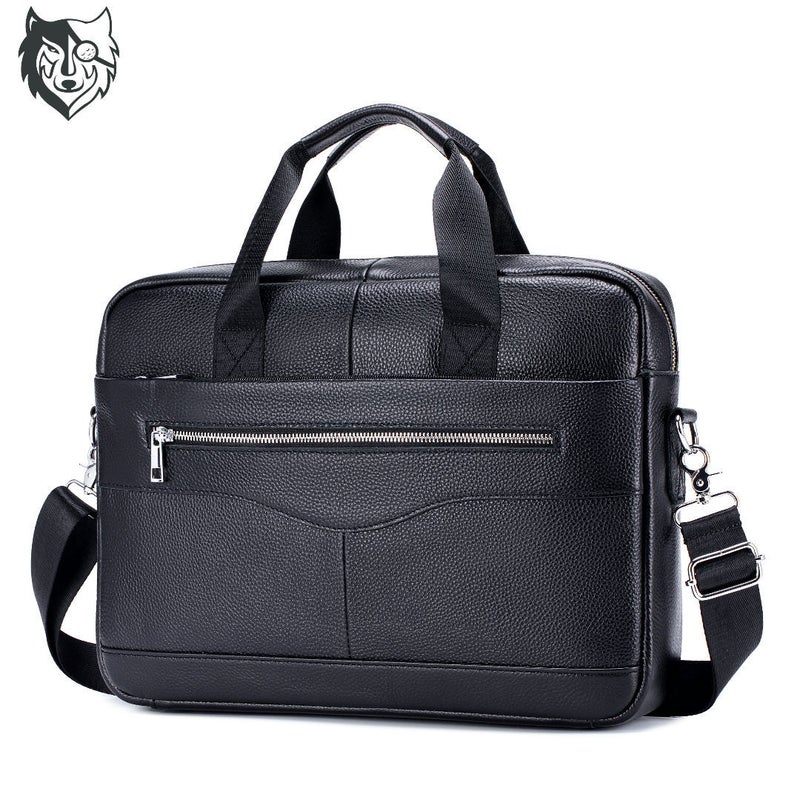 Men'S Briefcase Genuine Leather Men'S Business Bag Casual Vintage Genuine Leather Handbag Large Capacity Business Handbag - Image 3