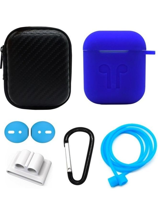 NIBEMINENT 6 in 1 Earphone Case with Accessories for Apple AirPods Multicolour - Image 1