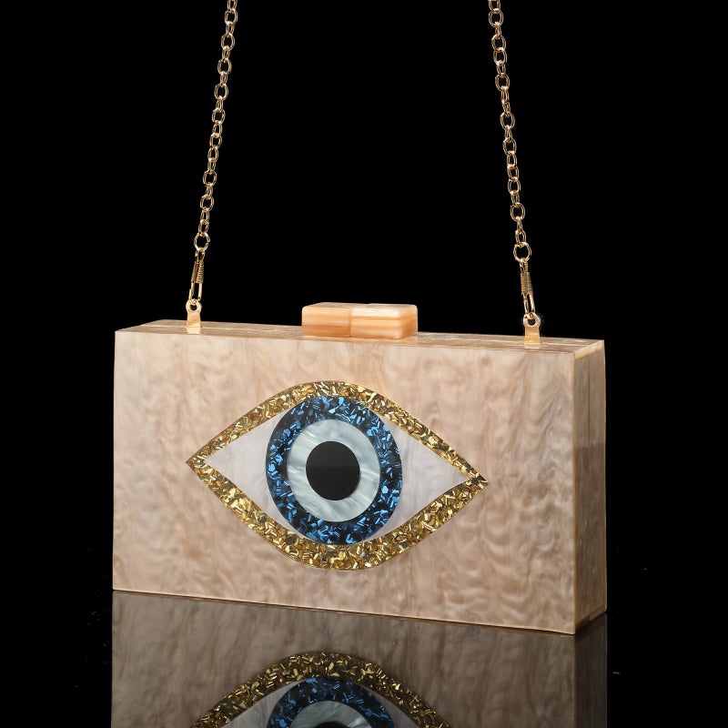 Bag 2022 New Eye Acrylic Style Wedding Dinner Hand Chain Messenger Bag - Image 3