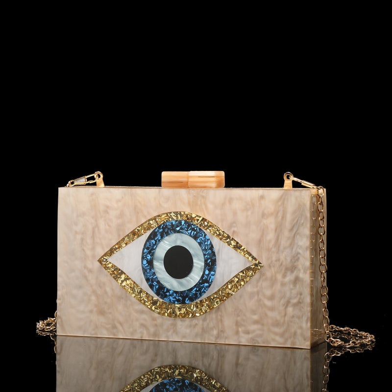 Bag 2022 New Eye Acrylic Style Wedding Dinner Hand Chain Messenger Bag - Image 4