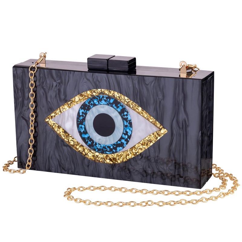 Bag 2022 New Eye Acrylic Style Wedding Dinner Hand Chain Messenger Bag - Image 1