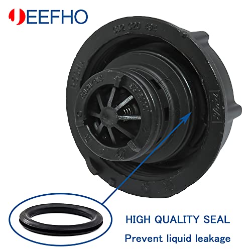 JEEFHO DG93-8101-AA Radiator Coolant Reservoir Tank Cap For Ford Focus Mustang Fusion Escape Fiesta Bronco Edge Ranger Expedition Explorer Transit & Lincoln Aviator MKZ MKC. Replaces# 1301104 DG93-8101-AA - Image 2