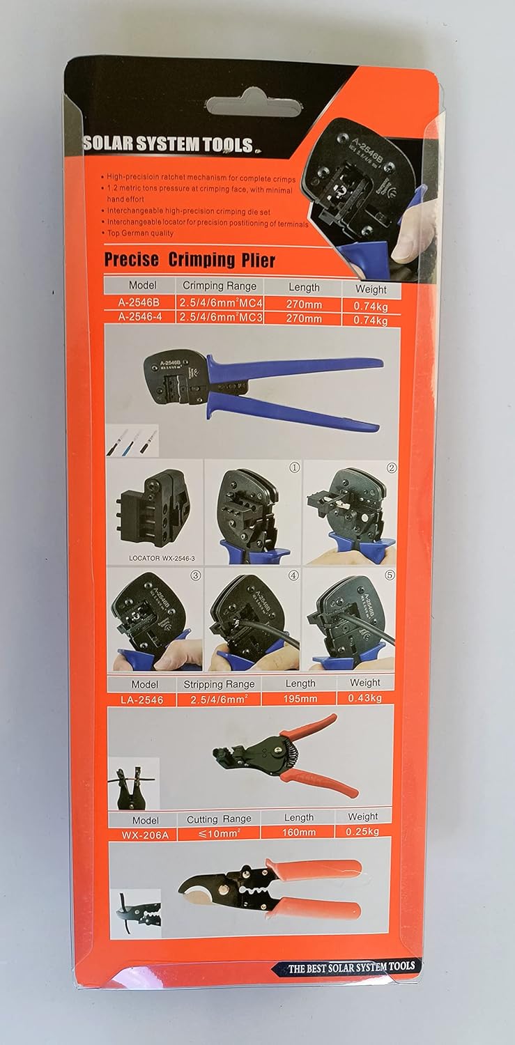 Solar PV MC4 Hand Crimping tool 25 sqmm 4 sqmm 6 sqmm Right angle  - Image 2