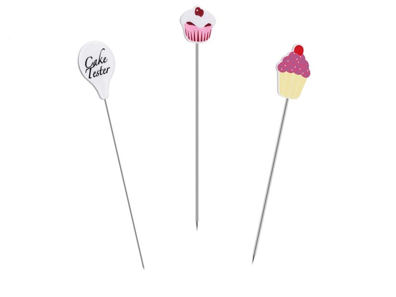 Aoshang 3Pcs 7.5 Inches Stainless Steel Cake Tester,Reusable Metal Cake Probe Needle,Home Bakery Muffin Bread Tester Probe Skewer Pin Needle,Kitchen Baking Assistant Tool - Image 1