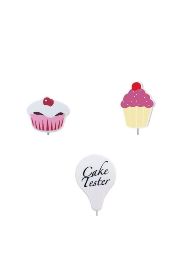 Aoshang 3Pcs Stainless Steel Cake Tester Reusable Metal Cake Probe Cake Testing Needle Home Bakery Muffin Bread Cake Tester Probe Skewer Pin Needle Kitchen Baking Assistant Tool,7.5 Inches  - Image 3
